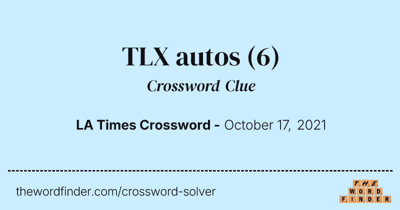 TLX autos crossword clue image