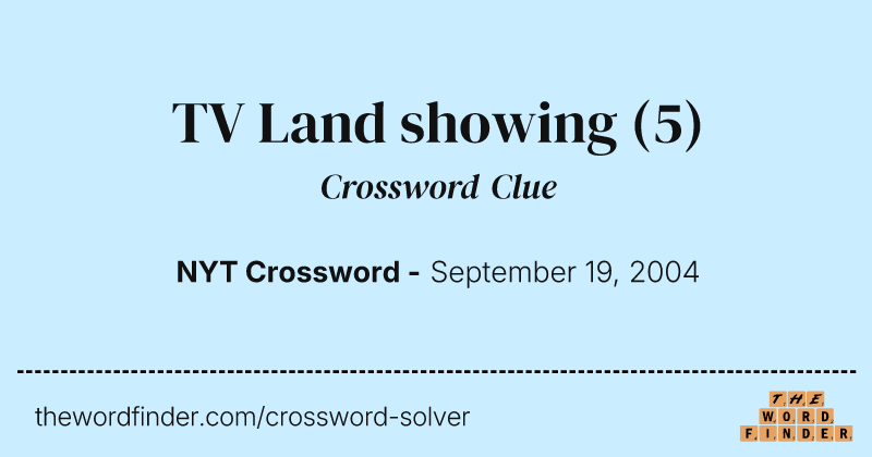 TV Land showing crossword clue image