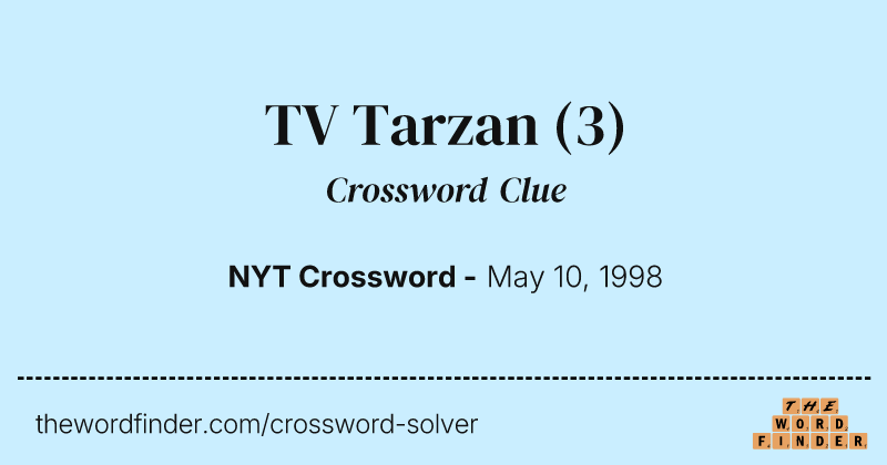 TV Tarzan crossword clue image