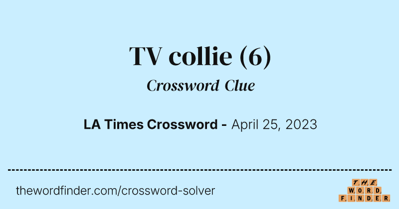 TV collie crossword clue image