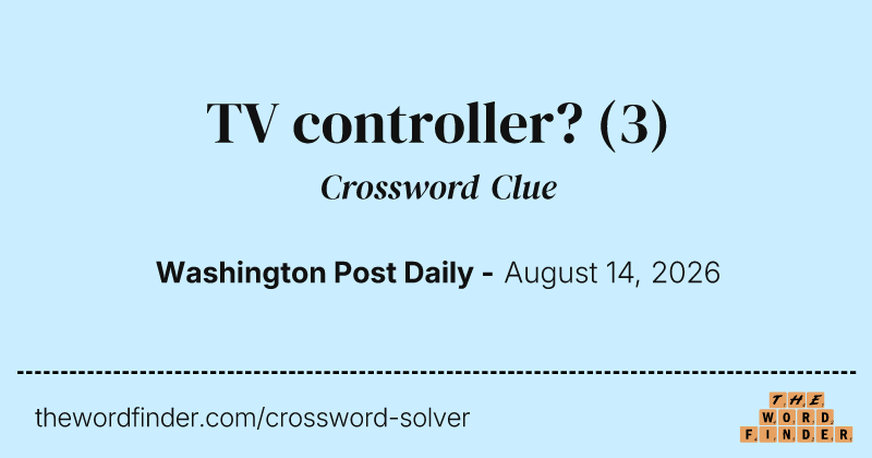 TV controller? crossword clue image