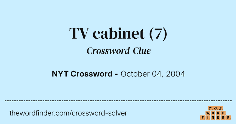 TV cabinet crossword clue image