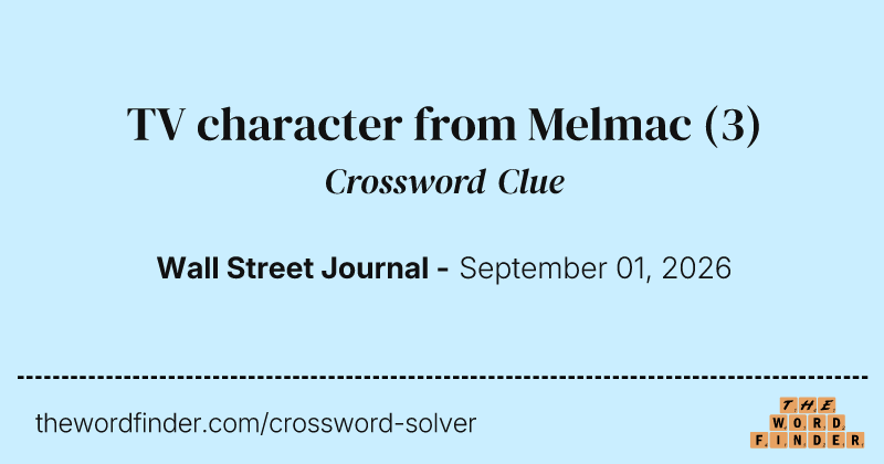 TV character from Melmac crossword clue image