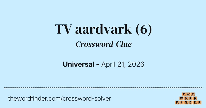 TV aardvark crossword clue image
