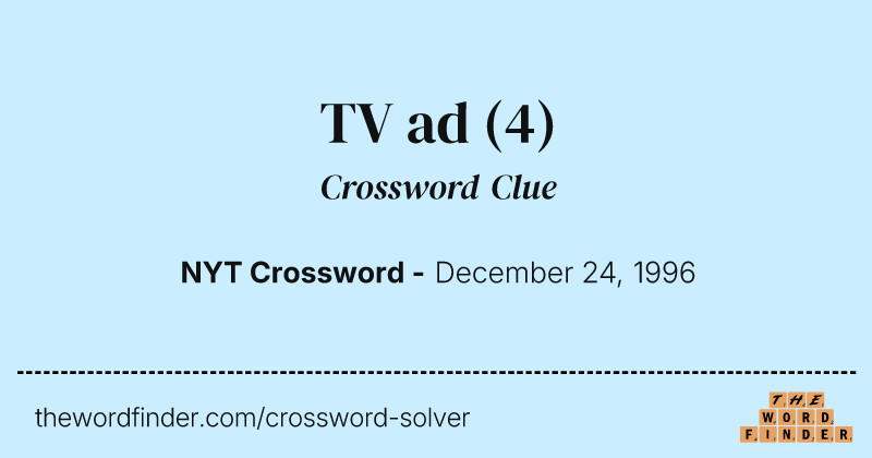 TV ad crossword clue image