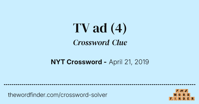 TV ad crossword clue image