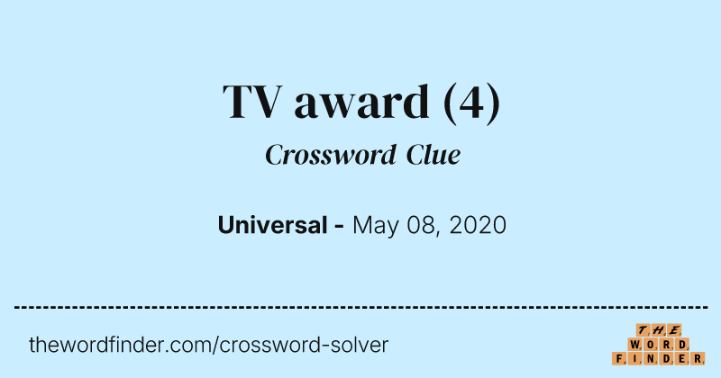 TV award crossword clue image