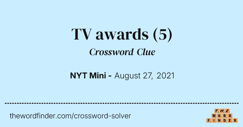 TV awards crossword clue image