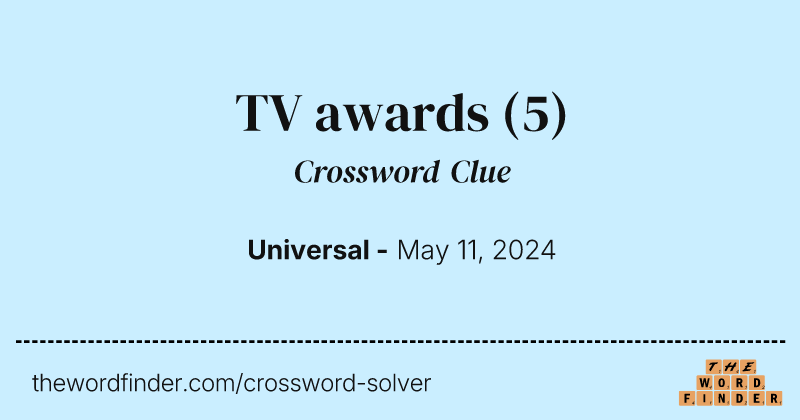 TV awards crossword clue image