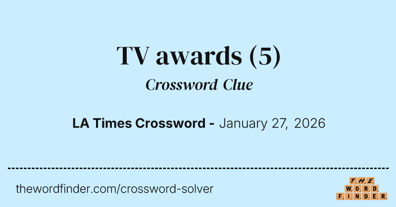 TV awards crossword clue image