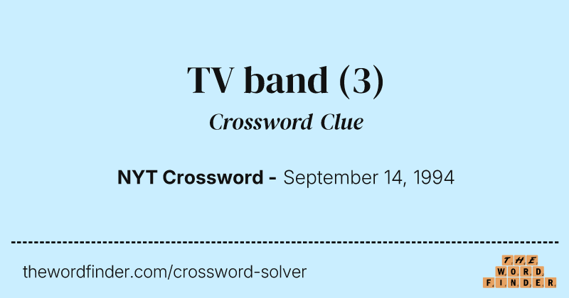 TV band crossword clue image