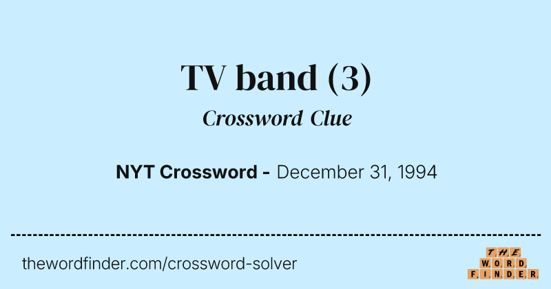 TV band crossword clue image