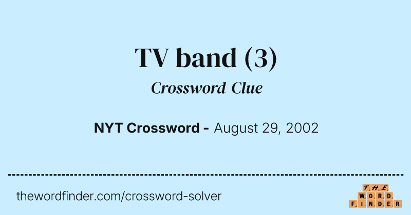TV band crossword clue image