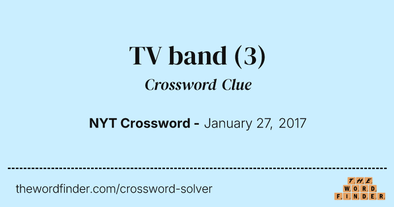 TV band crossword clue image