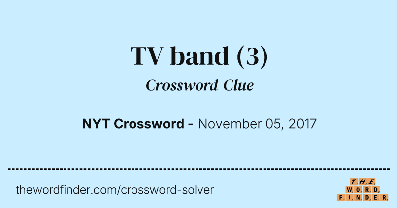 TV band crossword clue image