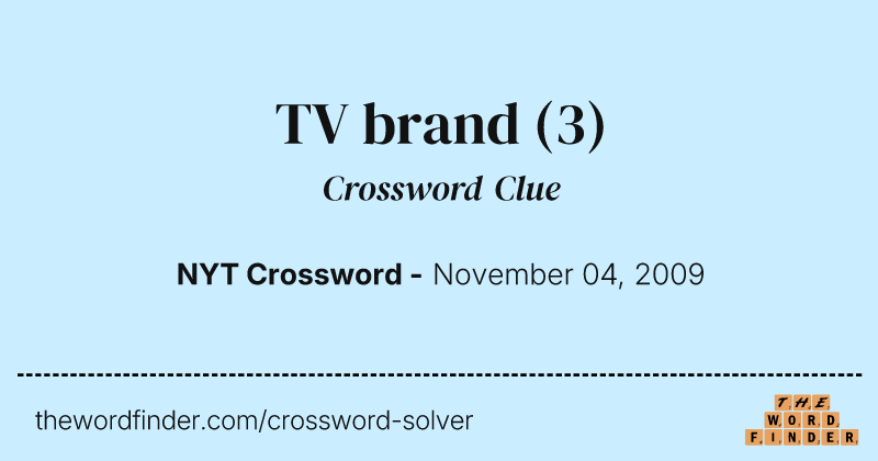 TV brand crossword clue image