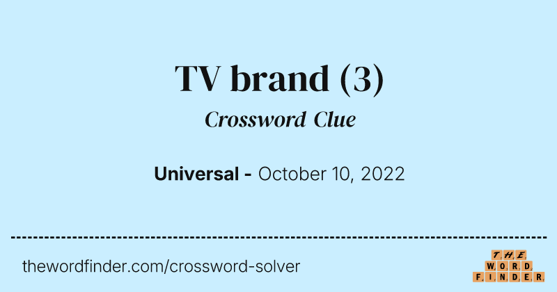TV brand crossword clue image