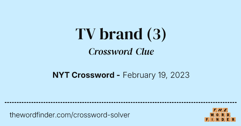 TV brand crossword clue image