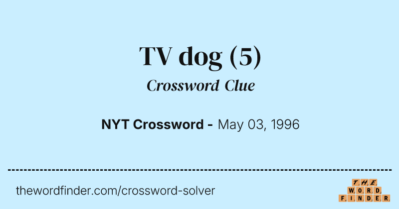 TV dog crossword clue image
