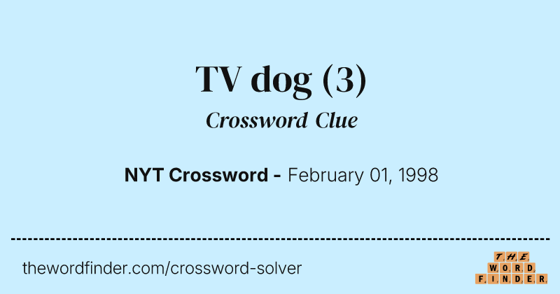 TV dog crossword clue image