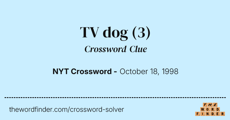 TV dog crossword clue image