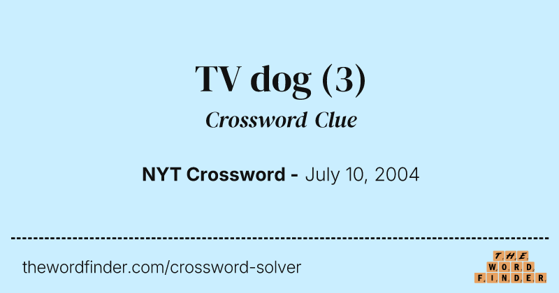 TV dog crossword clue image