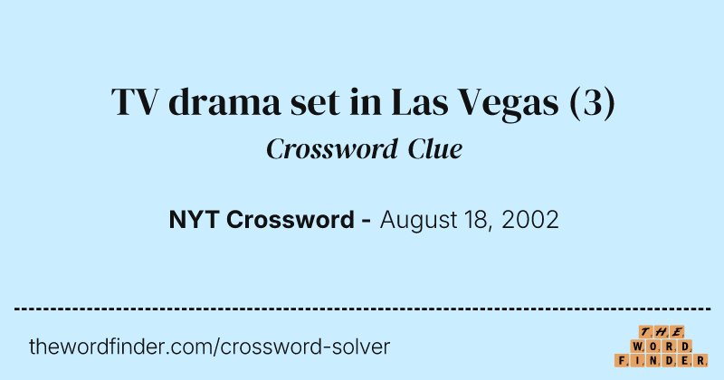TV drama set in Las Vegas crossword clue image