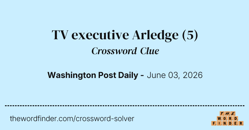 TV executive Arledge crossword clue image