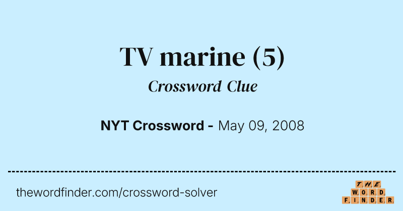 TV marine crossword clue image