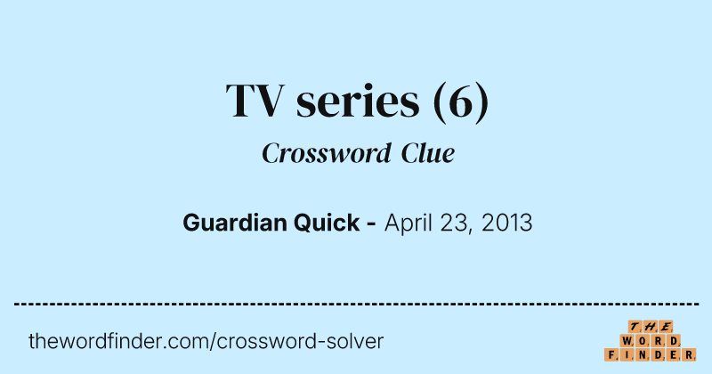TV series crossword clue image