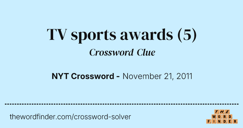 TV sports awards crossword clue image
