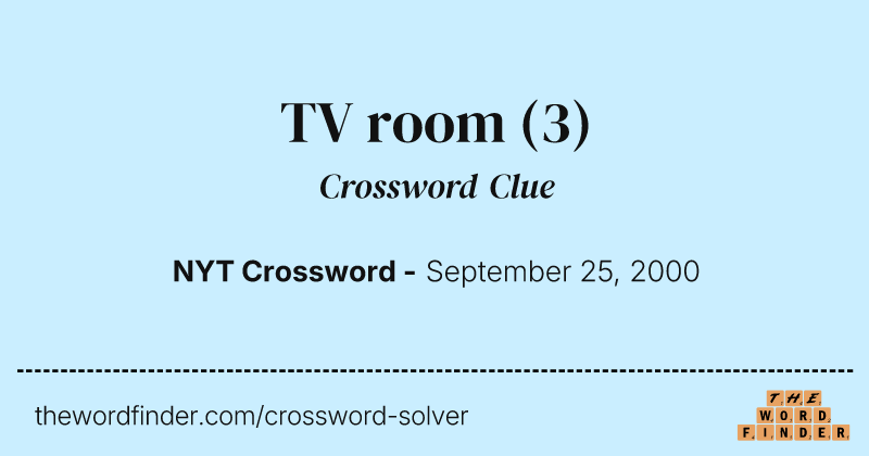 TV room crossword clue image