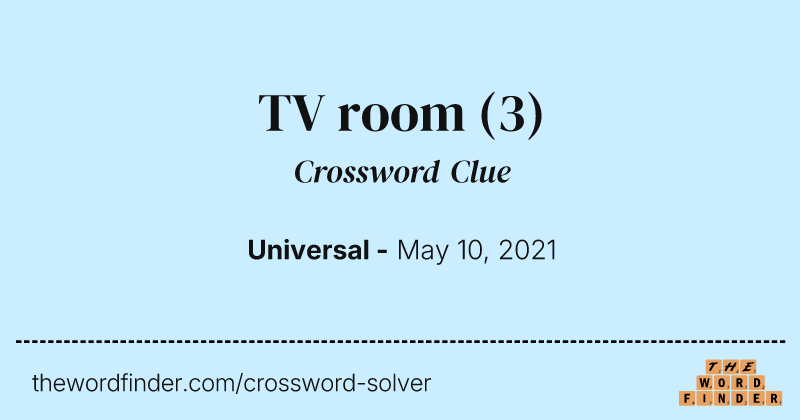 TV room crossword clue image