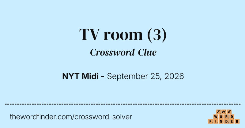 TV room crossword clue image
