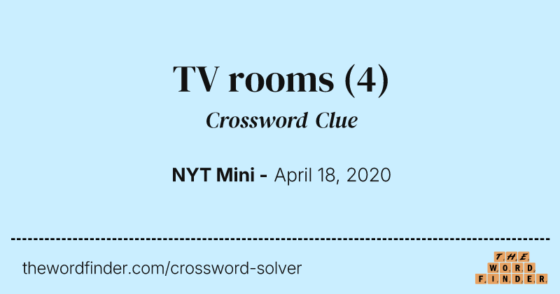 TV rooms crossword clue image