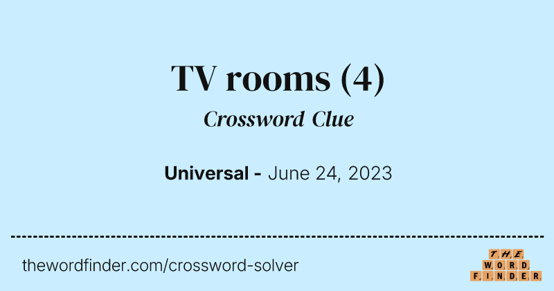 TV rooms crossword clue image