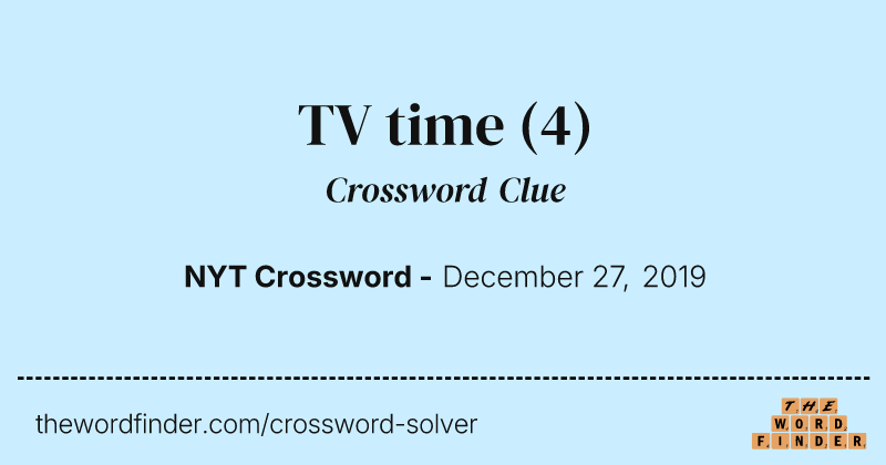 TV time crossword clue image