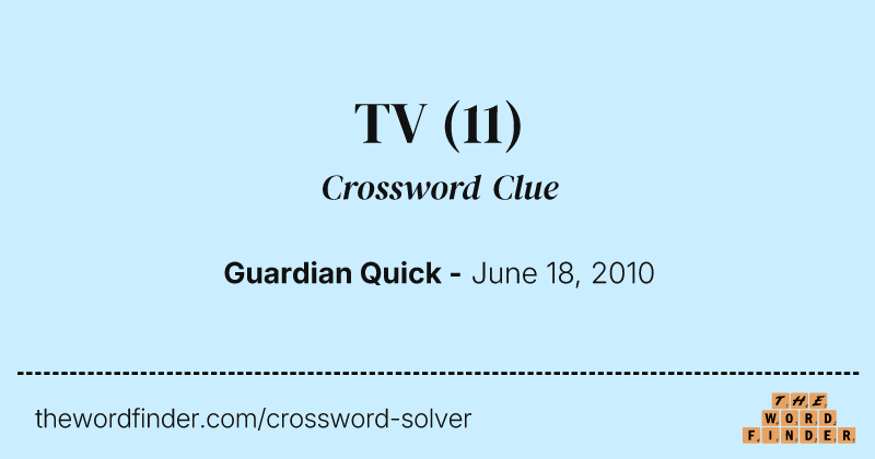 TV crossword clue image