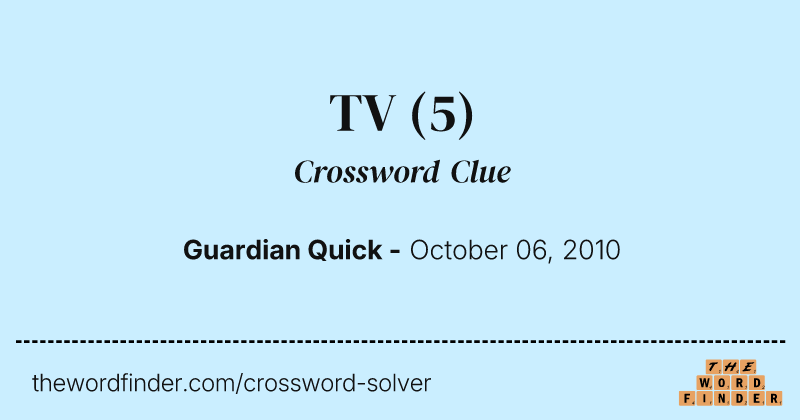 TV crossword clue image