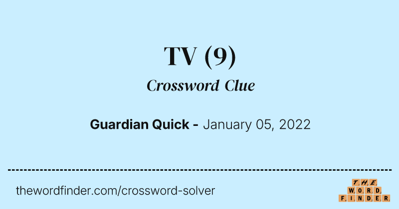 TV crossword clue image