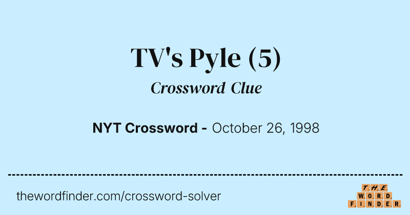 TV's Pyle crossword clue image