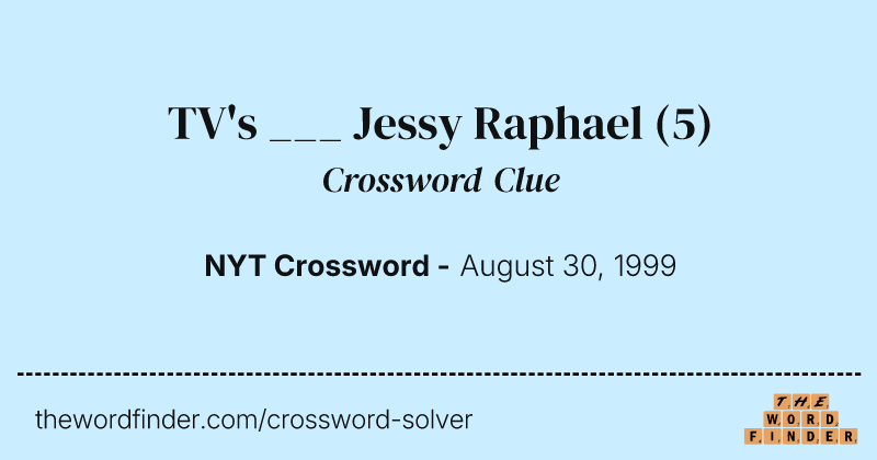 TV's ___ Jessy Raphael crossword clue image
