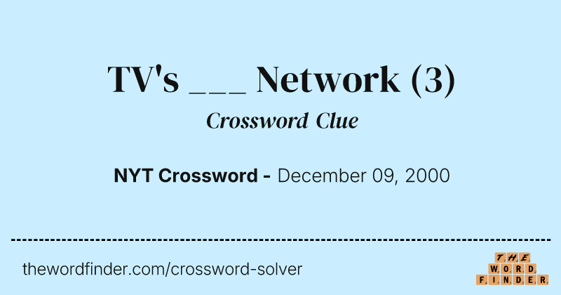 TV's ___ Network crossword clue image