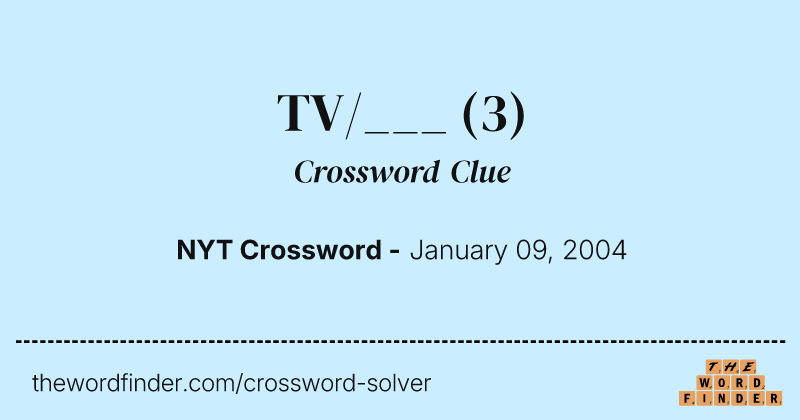 TV/___ crossword clue image