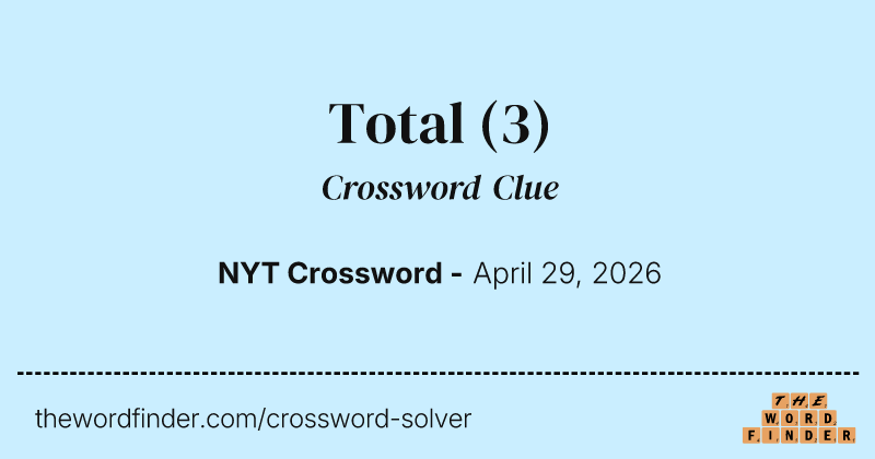 Total crossword clue image