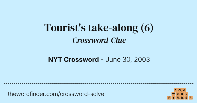 Tourist's take-along crossword clue image