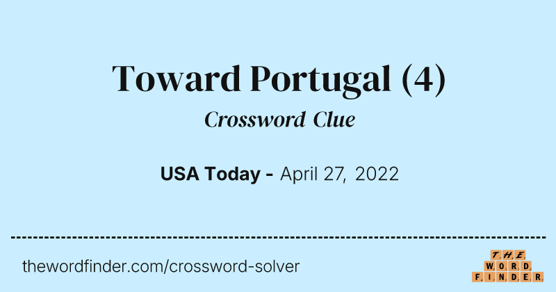 Toward Portugal crossword clue image