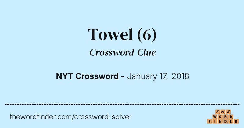 Towel crossword clue image