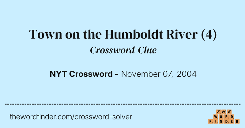 Town on the Humboldt River crossword clue image