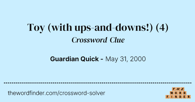 Toy (with ups-and-downs!) crossword clue image
